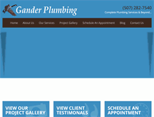 Tablet Screenshot of ganderplumbing.com